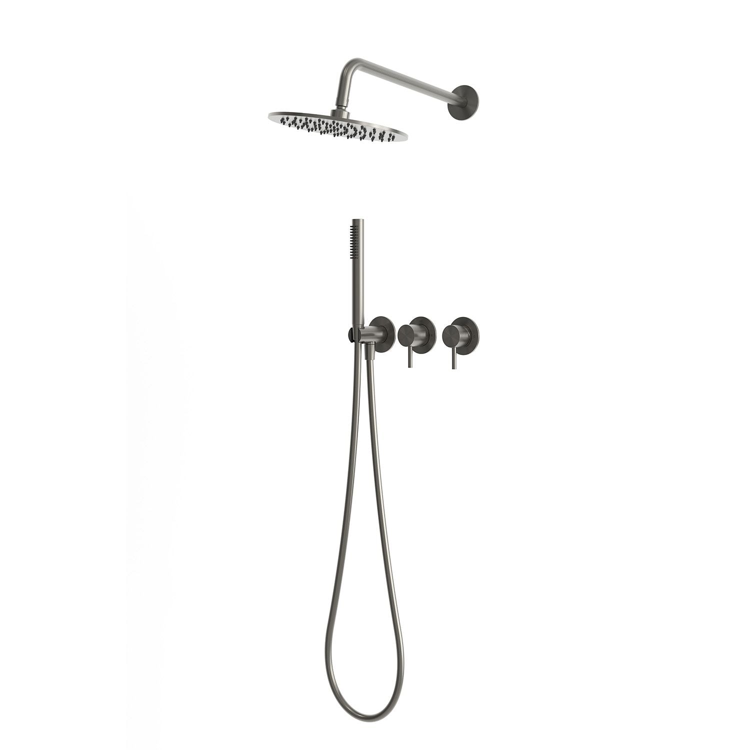 Kit incasso doccia parete 25 gun metal