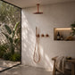 kit doccia soffitto corto 25 oro rosa eleganza e qualita acq