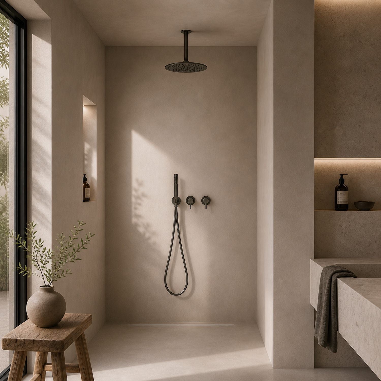 Kit doccia soffitto 25 cm eleganza e qualita