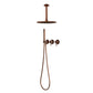 Kit doccia soffitto 30 cm rose gold inox 316l alta gamma
