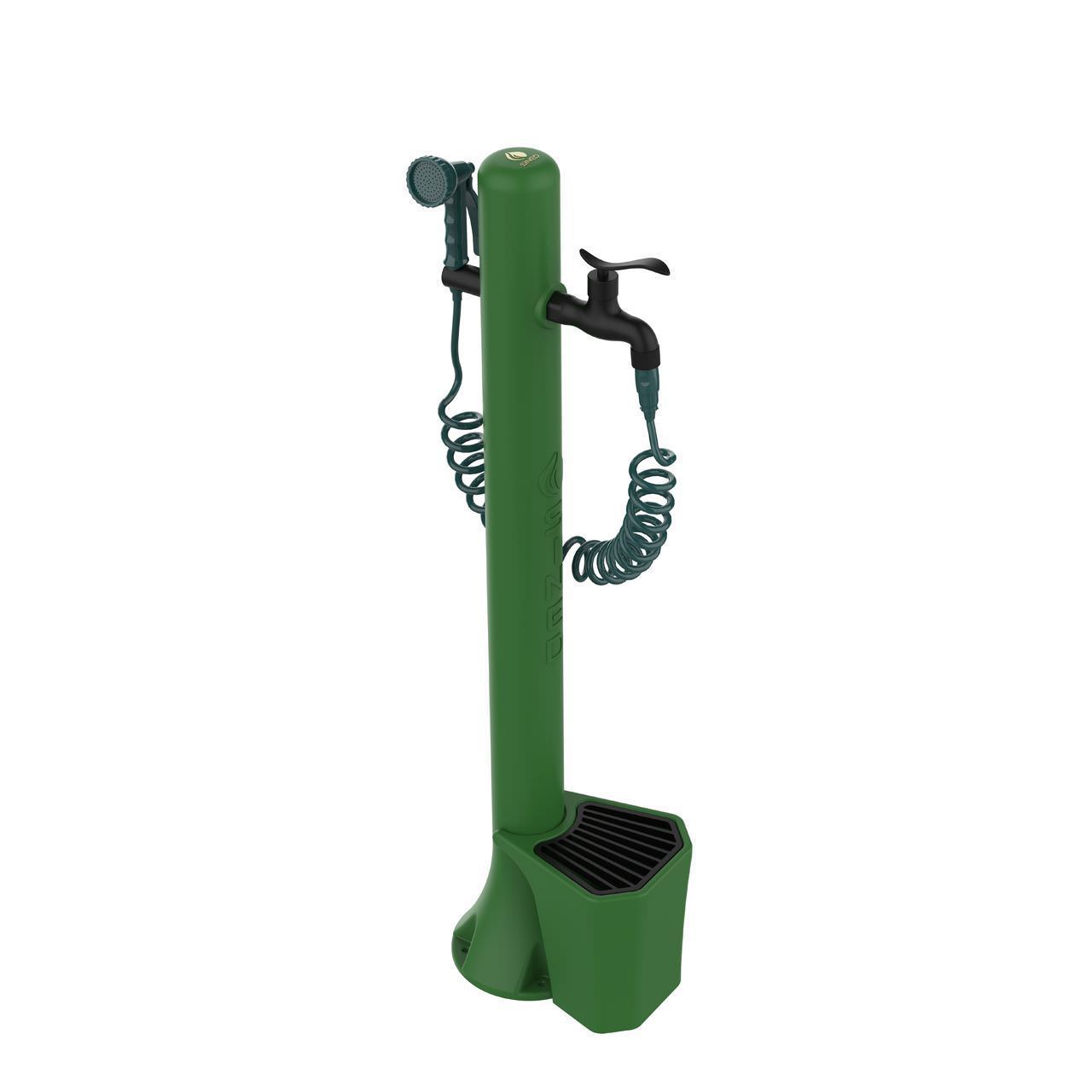 Fontanella da giardino verde SINED con secchiello da 5 litri