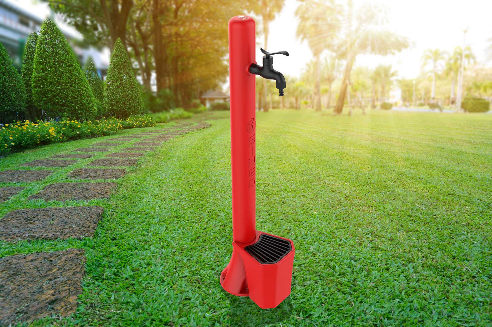 Kit fontana rossa con secchiello da 5 litri design elegante e materiali resistenti per il tuo giardino Acquista ora