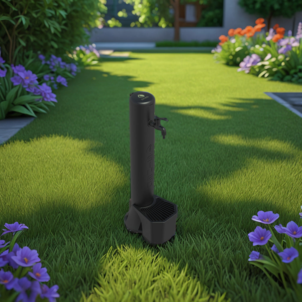 Fontana Nera Per Esterni Con Secchiello Da 5 Litri Design Elegante e Materiali Resistenti Acquista Ora Per Un Giardino Moderno e Funzionale
