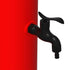 Red outdoor fountain with 5-litre bucket
