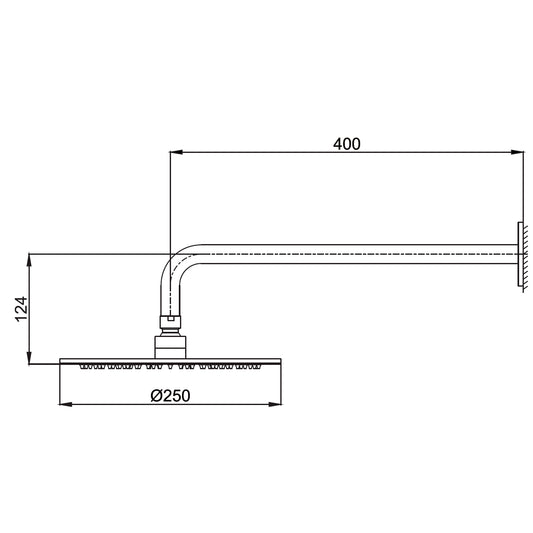 Conjunto de duche Levante em aço inoxidável 316L, design elegante e resistente