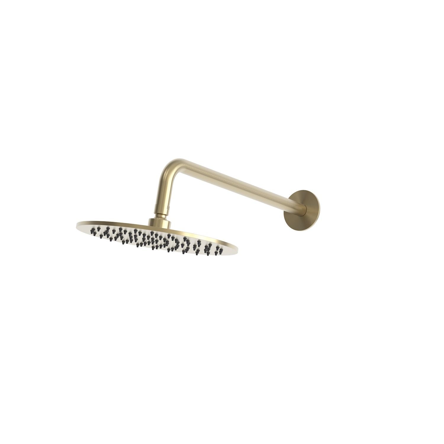 Soffione e Braccio Parete Inox Oro 25cm Eleganza