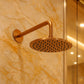 Soffione e Braccio Parete Inox Oro Rosa 25cm Eleganza e Qualita