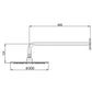 kit doccia levante 30 cm inox oro canna fucile elegante e re