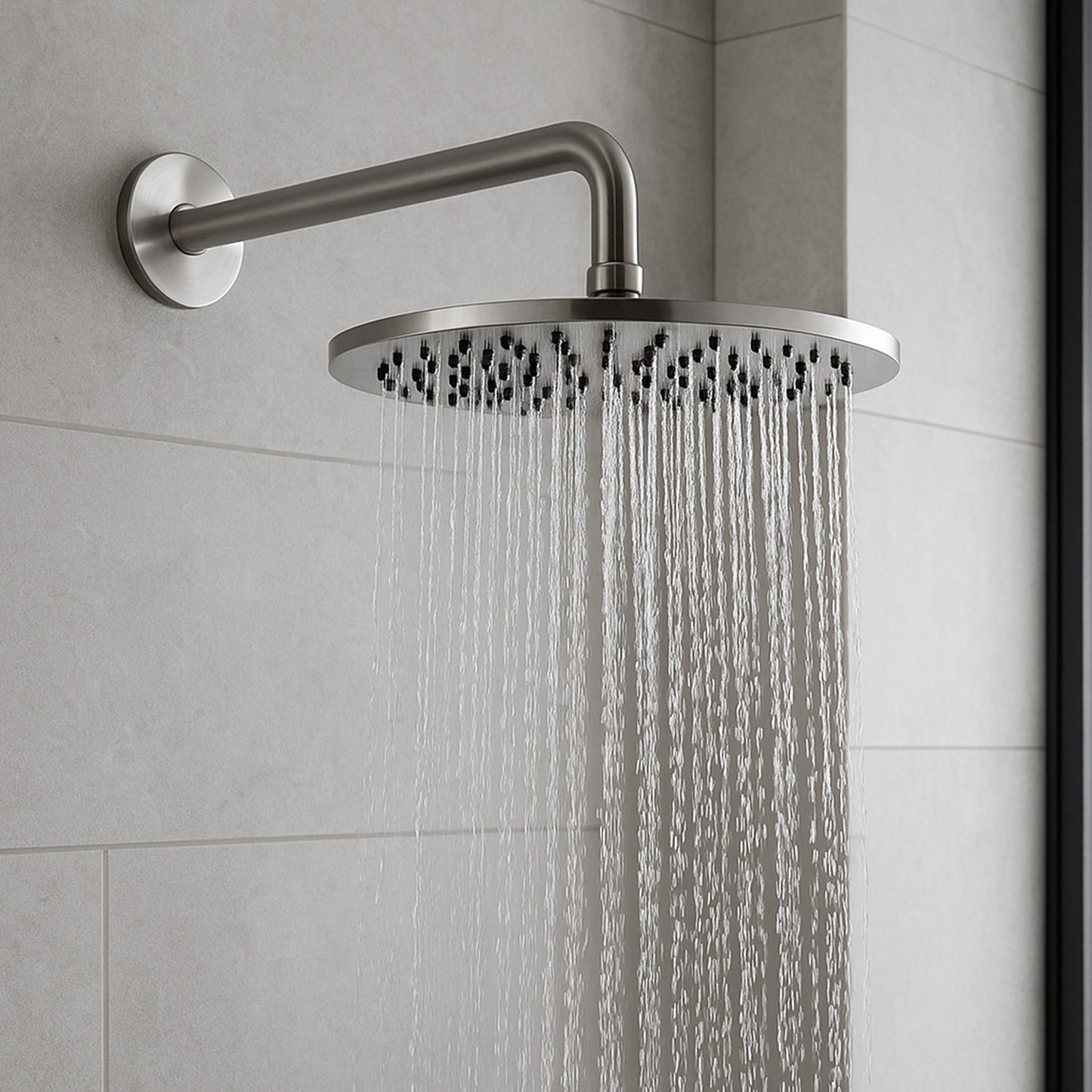 Kit Soffione Inox 30cm Eleganza e Funzionalita per il Tuo Bagno