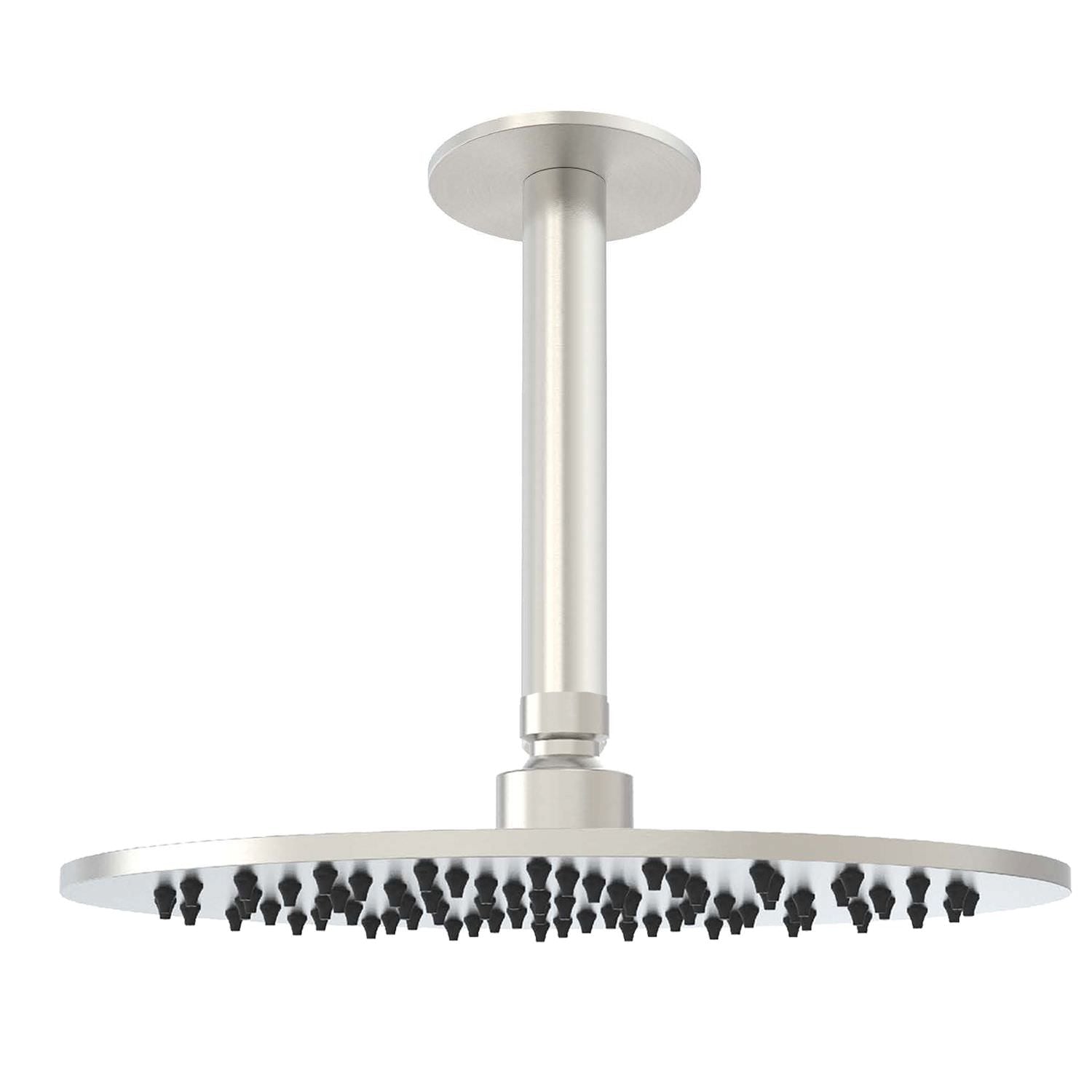 Kit soffione doccia 25 cm inox con braccio soffitto eleganza e qualita per il tuo bagno