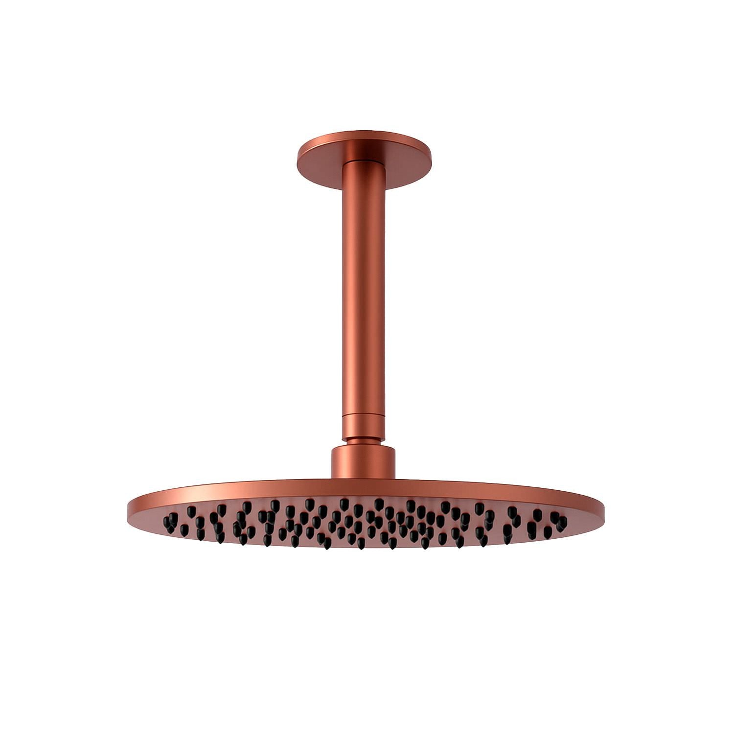 Kit soffione doccia 25 cm inox con braccio soffitto eleganza e qualita per il tuo bagno