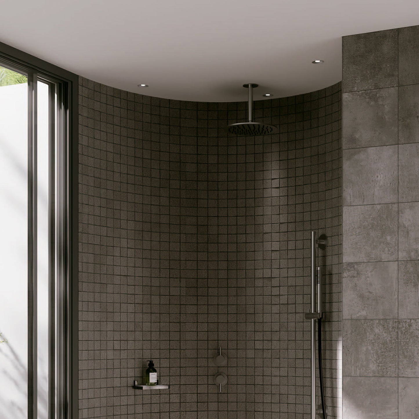 Kit Soffione Soffitto 30 cm Inox Eleganza e Qualita