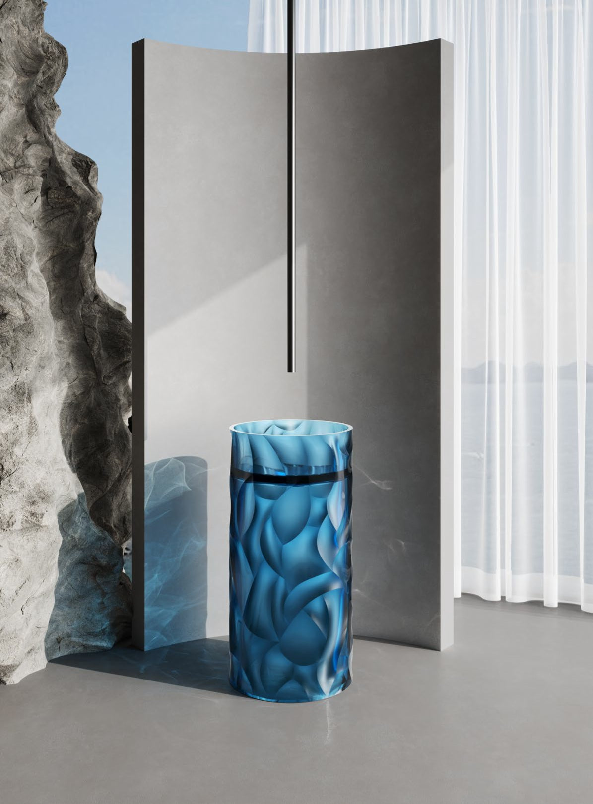 Lavandino Sined Zefiro Blu eleganza e qualita per il tuo bagno