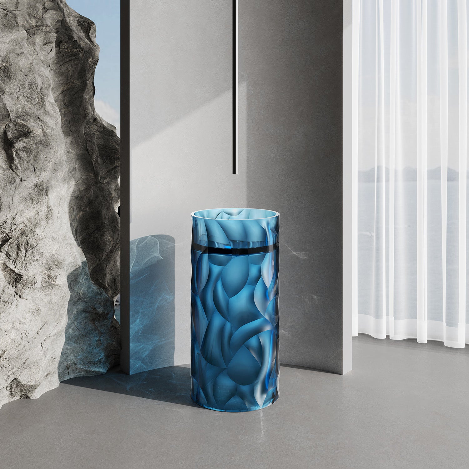 Lavandino Sined Zefiro Blu eleganza e qualita per il tuo bagno
