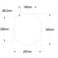 Doccia Solare Nera Con Design Foglie Di Palma 35l