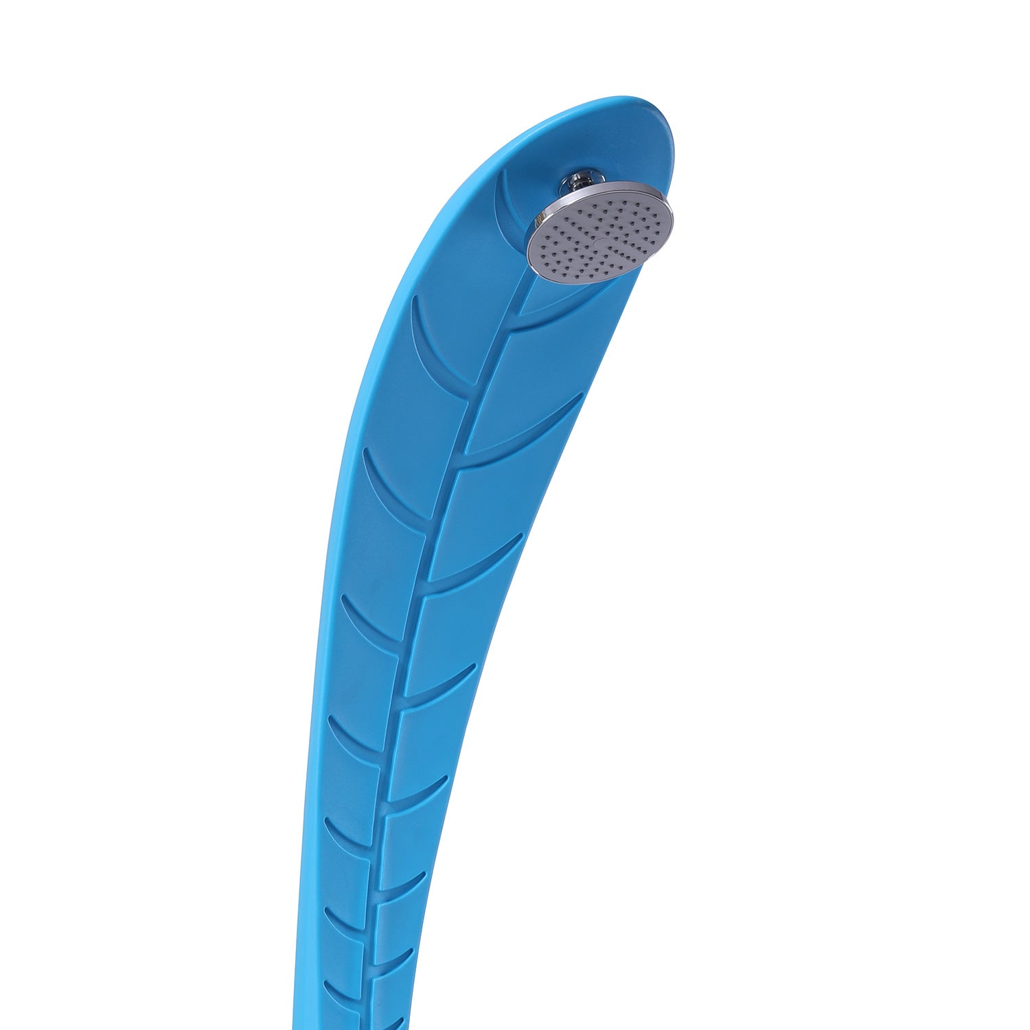 Doccia Solare Esterna Blu a Foglia Di Palma Design Elegante e Sostenibile