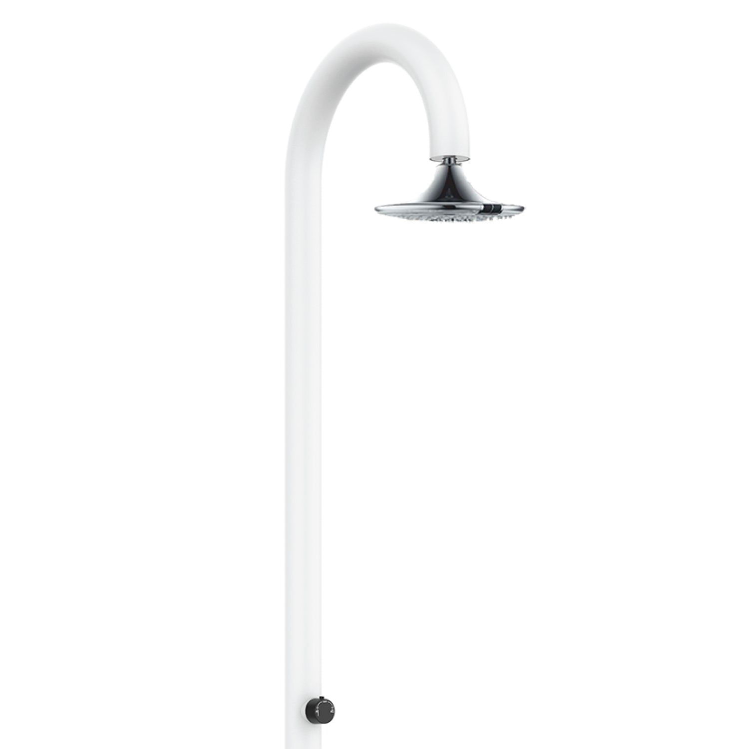Doccia In Alluminio Bianca Con Soffione Led 3 Getti