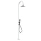Doccia Luna Alu Bianca Con Soffione Led e Doccino