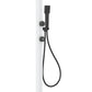 Doccia Luna Alu Bianca Con Soffione Led e Doccino