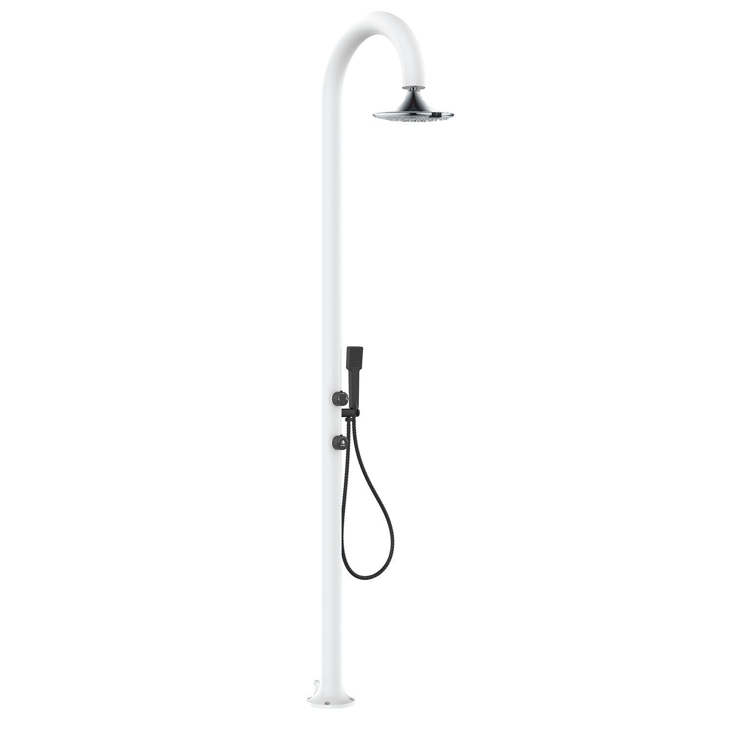 Doccia Luna Bianca In Alluminio Con Soffione Sensor Eleganza e Funzionalita Per Interni Ed Esterni Acquista Subito