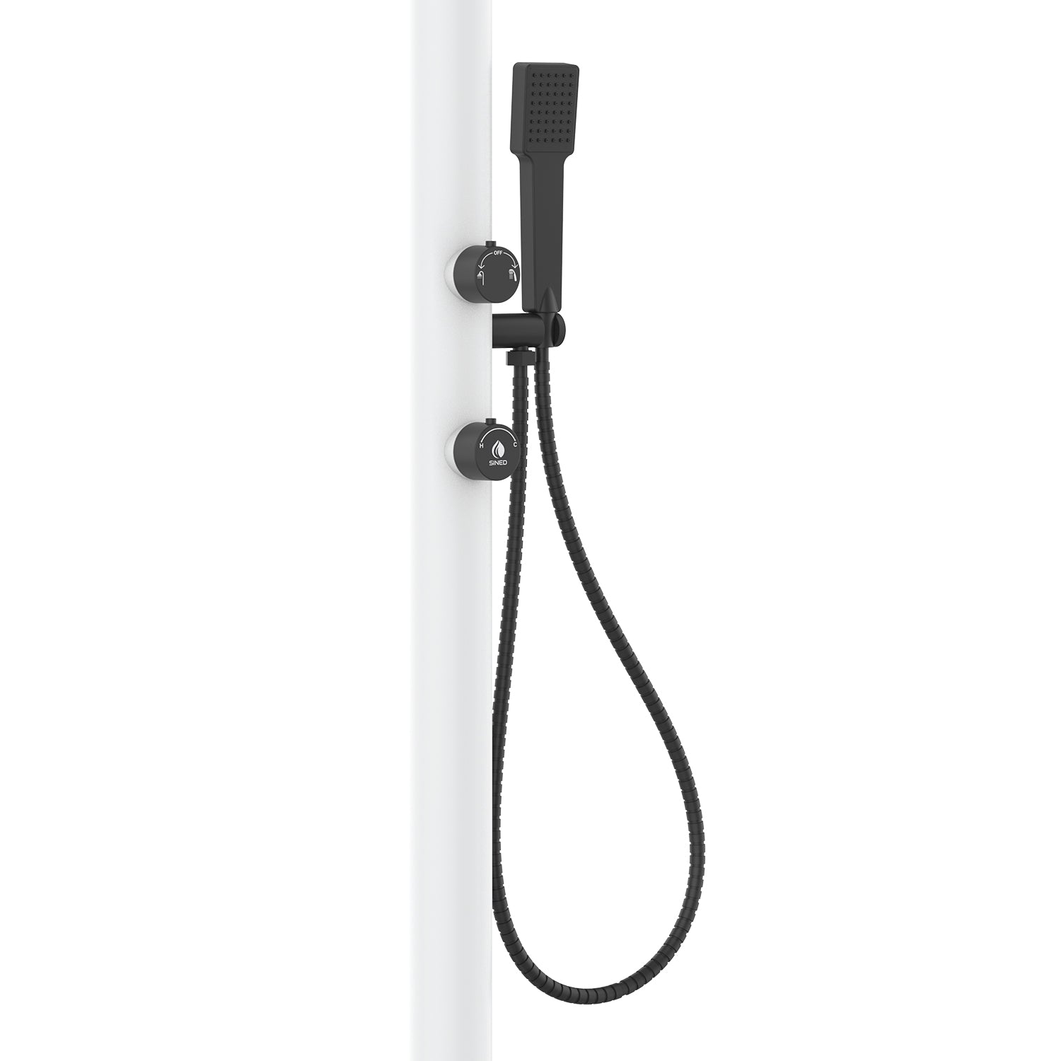 Doccia Luna Bianca In Alluminio Con Soffione Sensor Eleganza e Funzionalita Per Interni Ed Esterni Acquista Subito