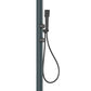 Doccia Grigia In Alluminio Con Soffione Led e Doccino