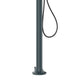 Doccia Grigia In Alluminio Con Soffione Led e Doccino