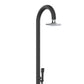 Doccia Nera In Alluminio Con Soffione Led e Doccino Mobile