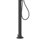 Doccia Nera In Alluminio Con Soffione Led e Doccino Mobile