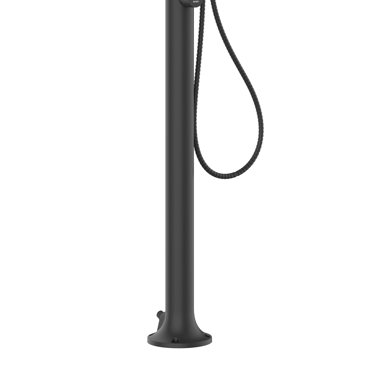 Doccia Nera In Alluminio Con Soffione Led e Doccino Mobile