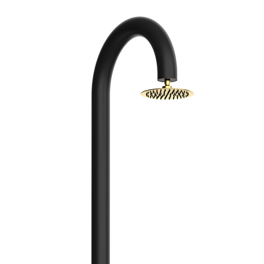 Doccia Nera Oro In Alluminio Con Doccino Design Elegante e R