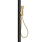 Doccia Nera Oro In Alluminio Con Doccino Design Elegante e Resistente
