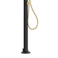 Doccia Nera Oro In Alluminio Con Doccino Design Elegante e Resistente