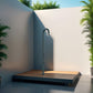 Doccia Grigia In Alluminio Con Soffione Led 3 Getti