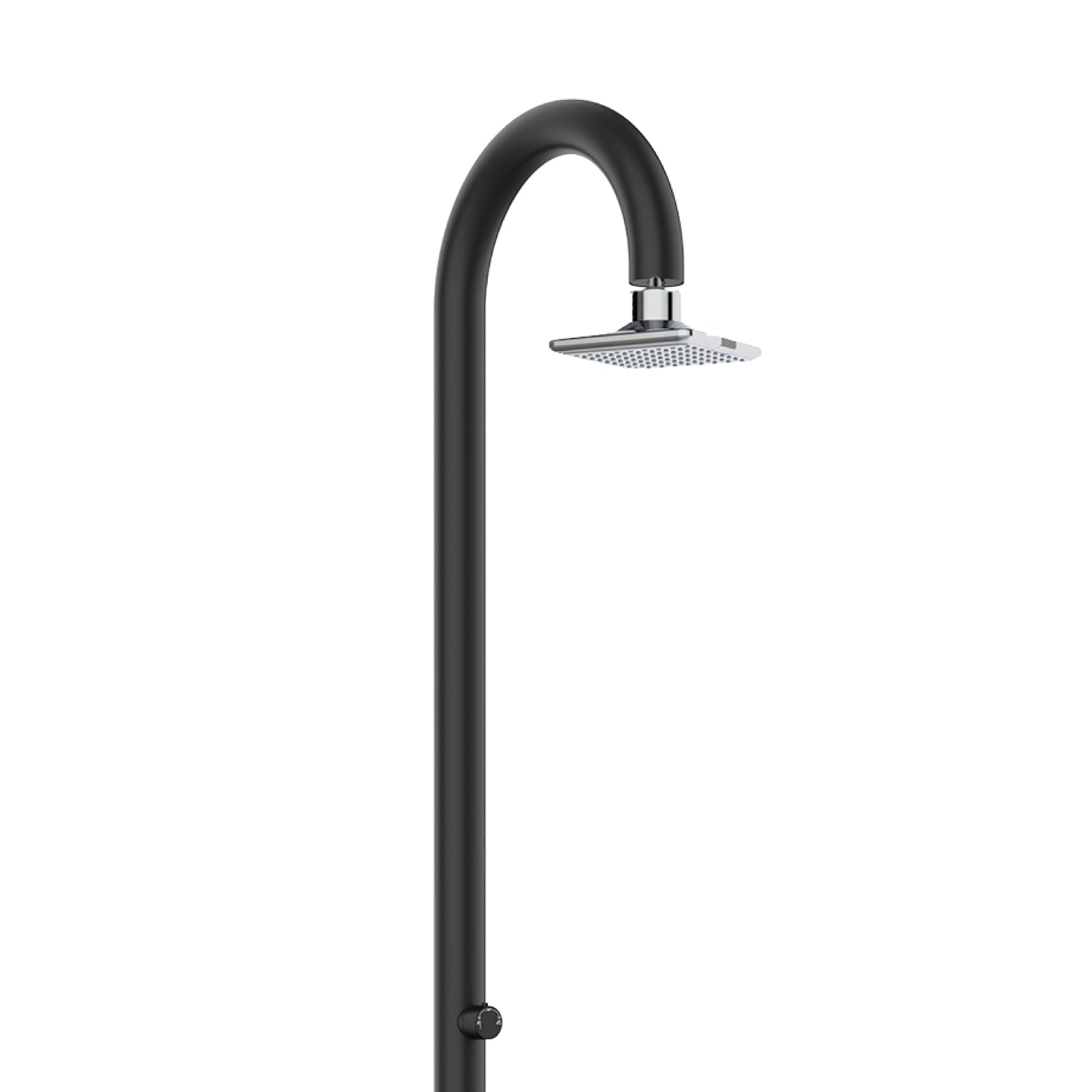 Doccia Esterna Led In Alluminio Nera Sined Luna Alu Nera Led