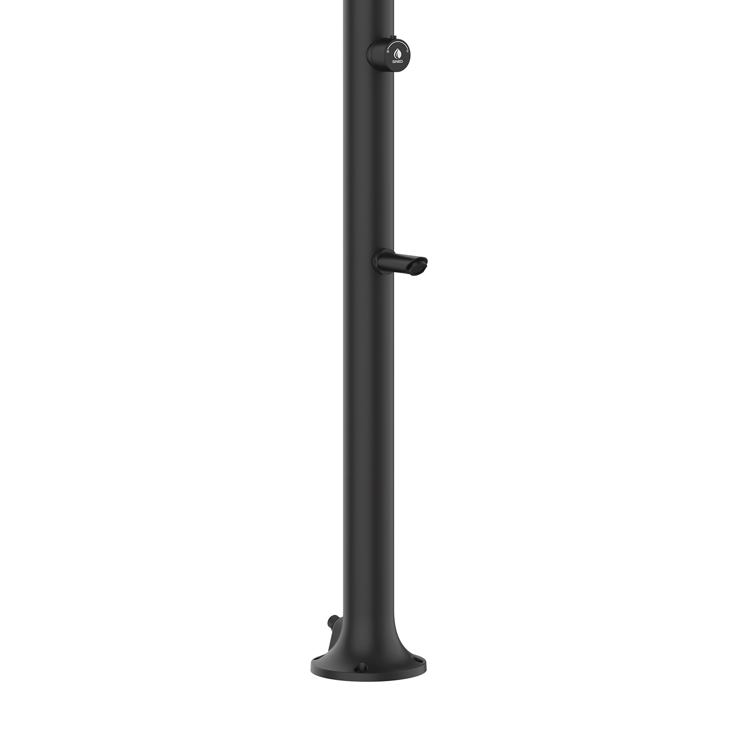 Doccia Esterna Led In Alluminio Nera Sined Luna Alu Nera Led