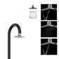 Doccia Esterna Led In Alluminio Nera Sined Luna Alu Nera Led