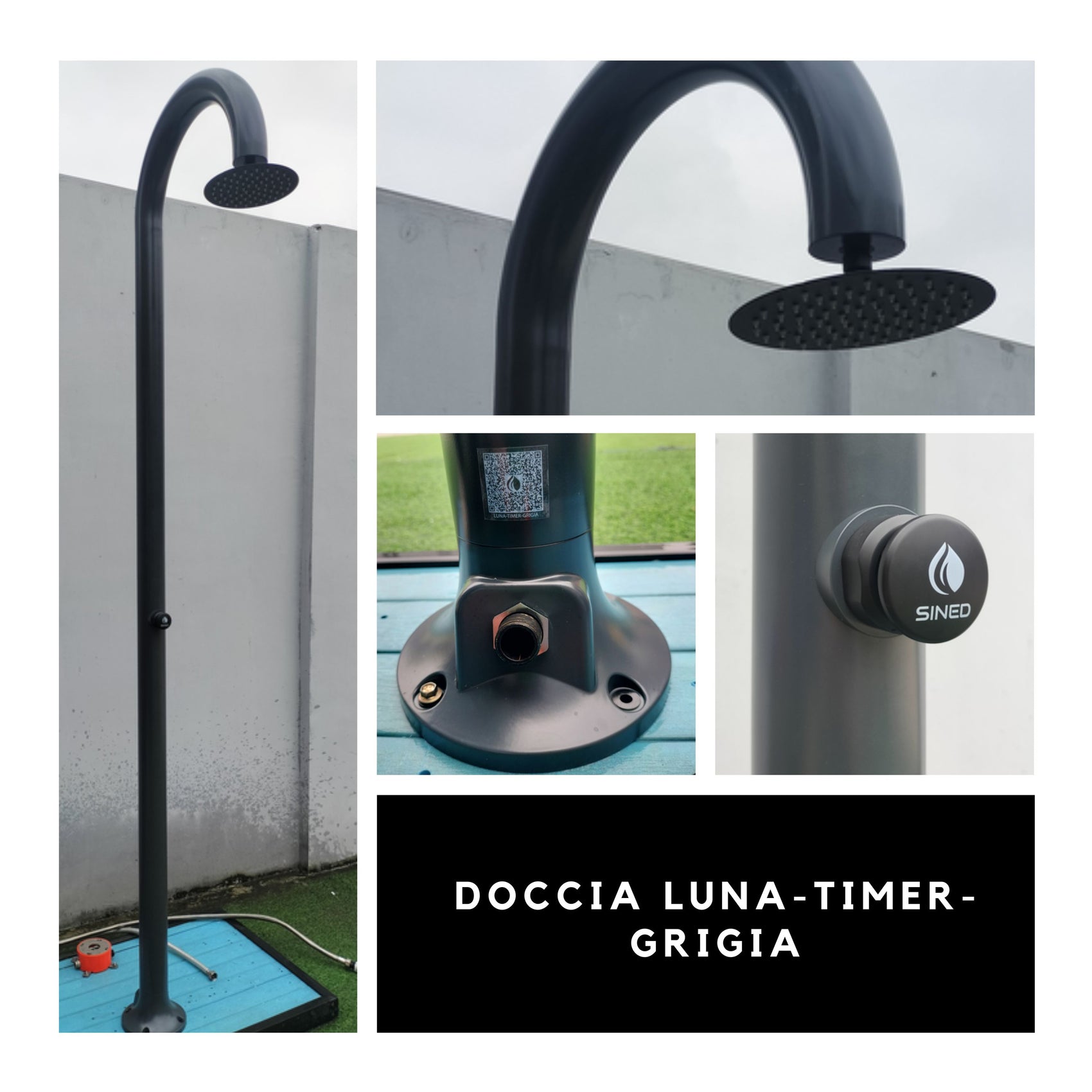 Doccia Lunatimer Grigia In Alluminio Eleganza e Risparmio