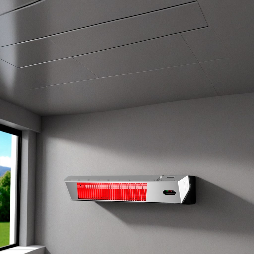 Riscaldatore a Parete 2000w Con Telecomando Design Elegante