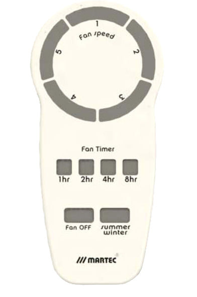 Martec Mini Albatross Ventilatore senza luce silenzioso con 8 pale da 165 cm, Bianco