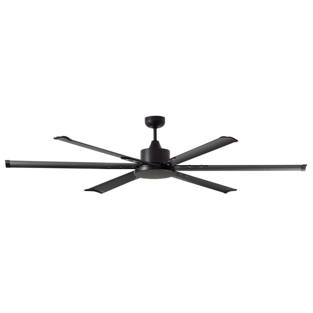 Martec Albatross Ventilatore da soffitto senza luce grande con DC e 6 pale da 180 cm, Nero