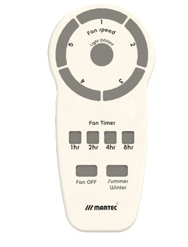 Martec Mafml3wr Solo Motore Dc a Corrente Continua Con Led e Telecomando Bianco