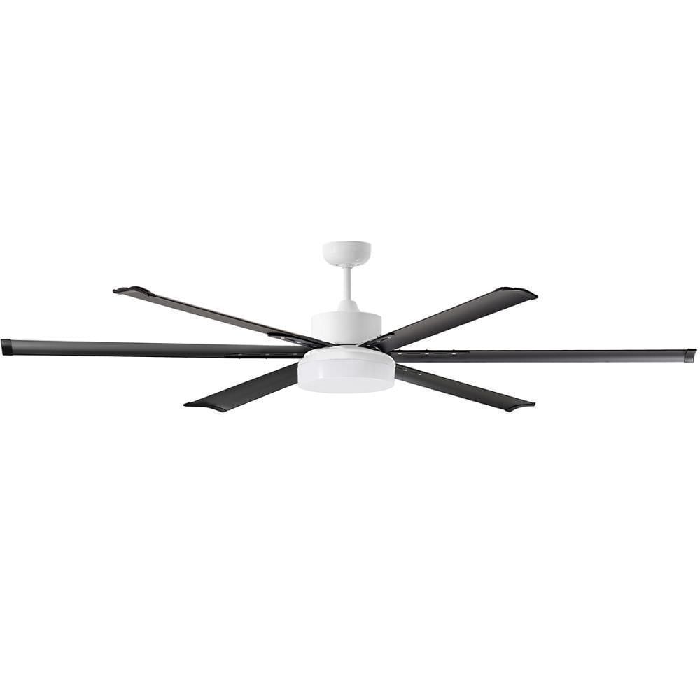 Martec Ventilatore DC ecologico con luce Led Pale 6 da 180 cm Telecomando, Nero Bianco
