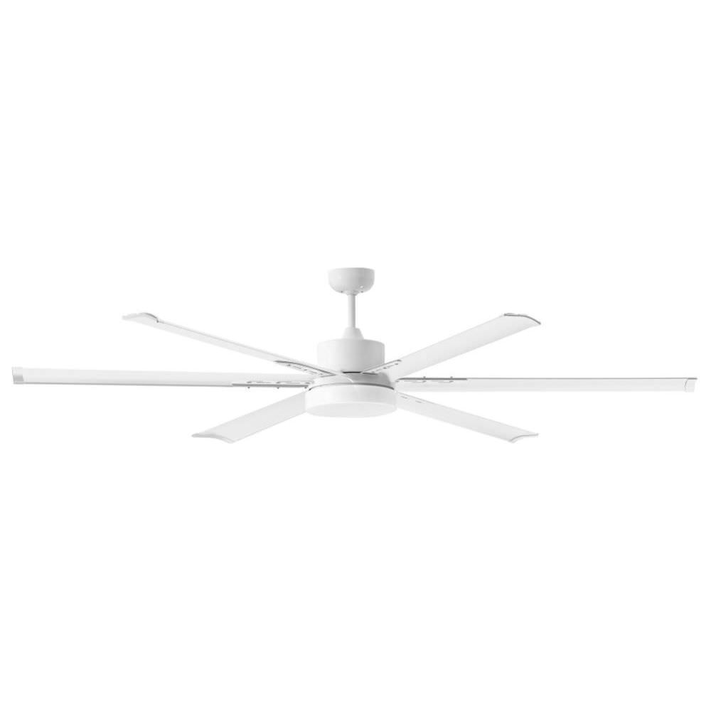 Martec Albatross Ventilatore da soffitto con DC a 5 velocita LED 24W 6 pale da 210 cm, Bianco