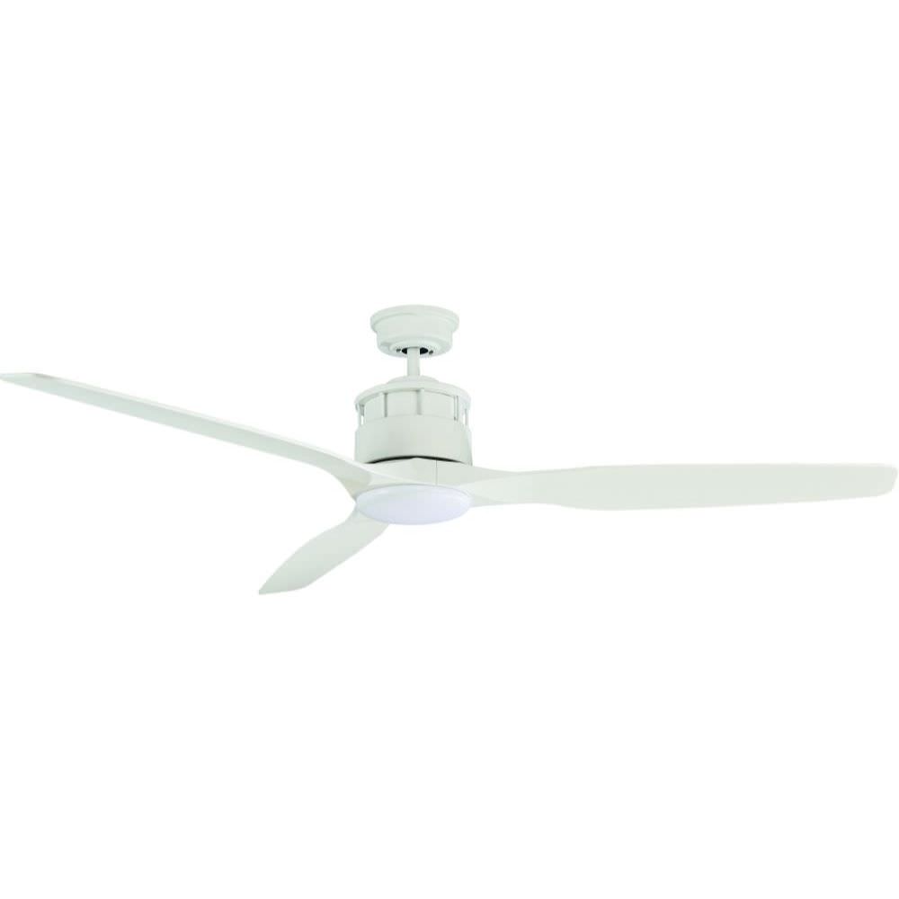Martec Governor Ventilatore soffitto con led e 3 pale da 152 cm Telecomando incluso, Bianco