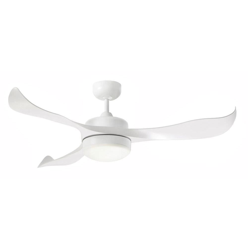Martec MSF1333WR Scorpion Ventilatore da soffitto con led 20W e motore DC a 3 pale, Bianco