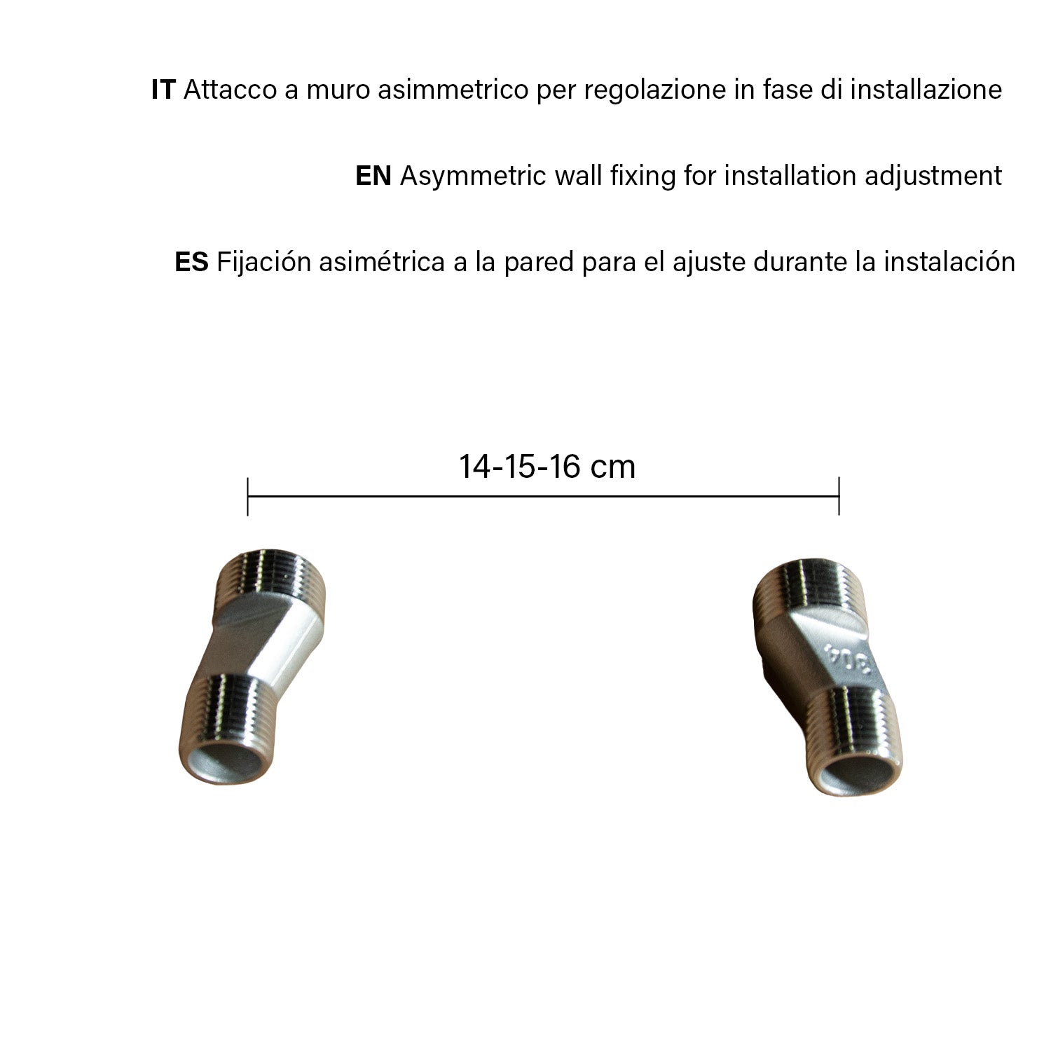Miscelatore a muro doccia Levante Inox eleganza e funzionali