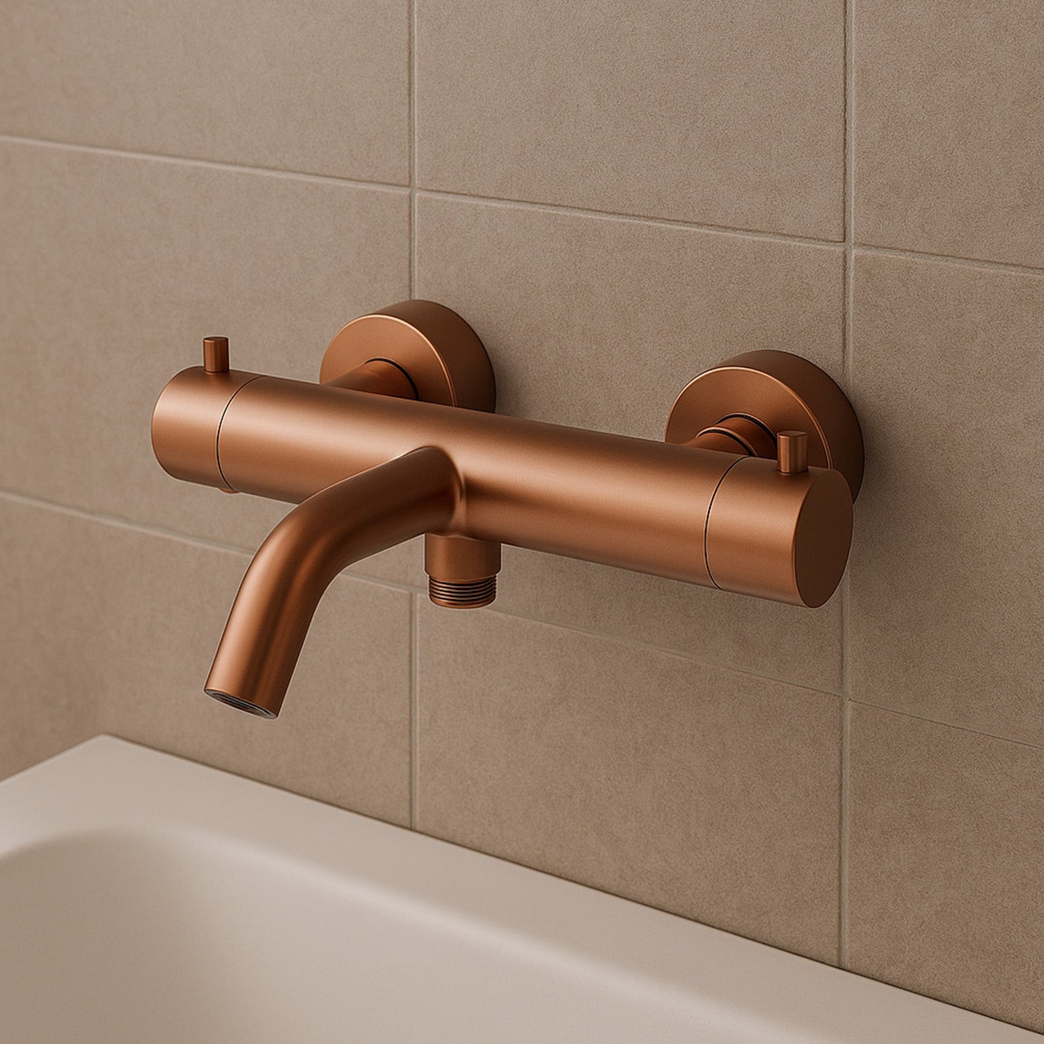 Miscelatore muro doccia vasca Levante oro rosa eleganza e qualita