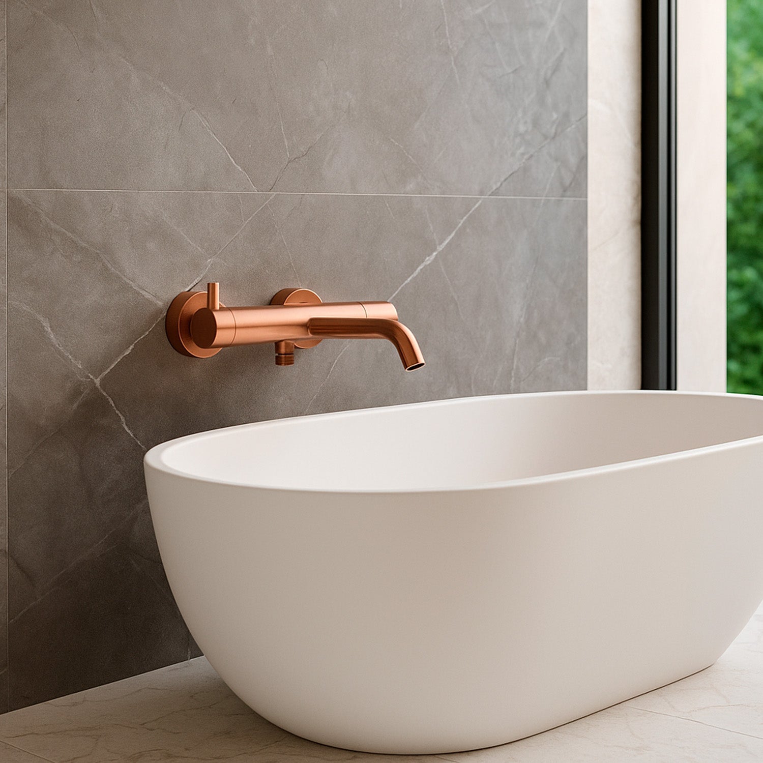Miscelatore muro doccia vasca Levante oro rosa eleganza e qualita