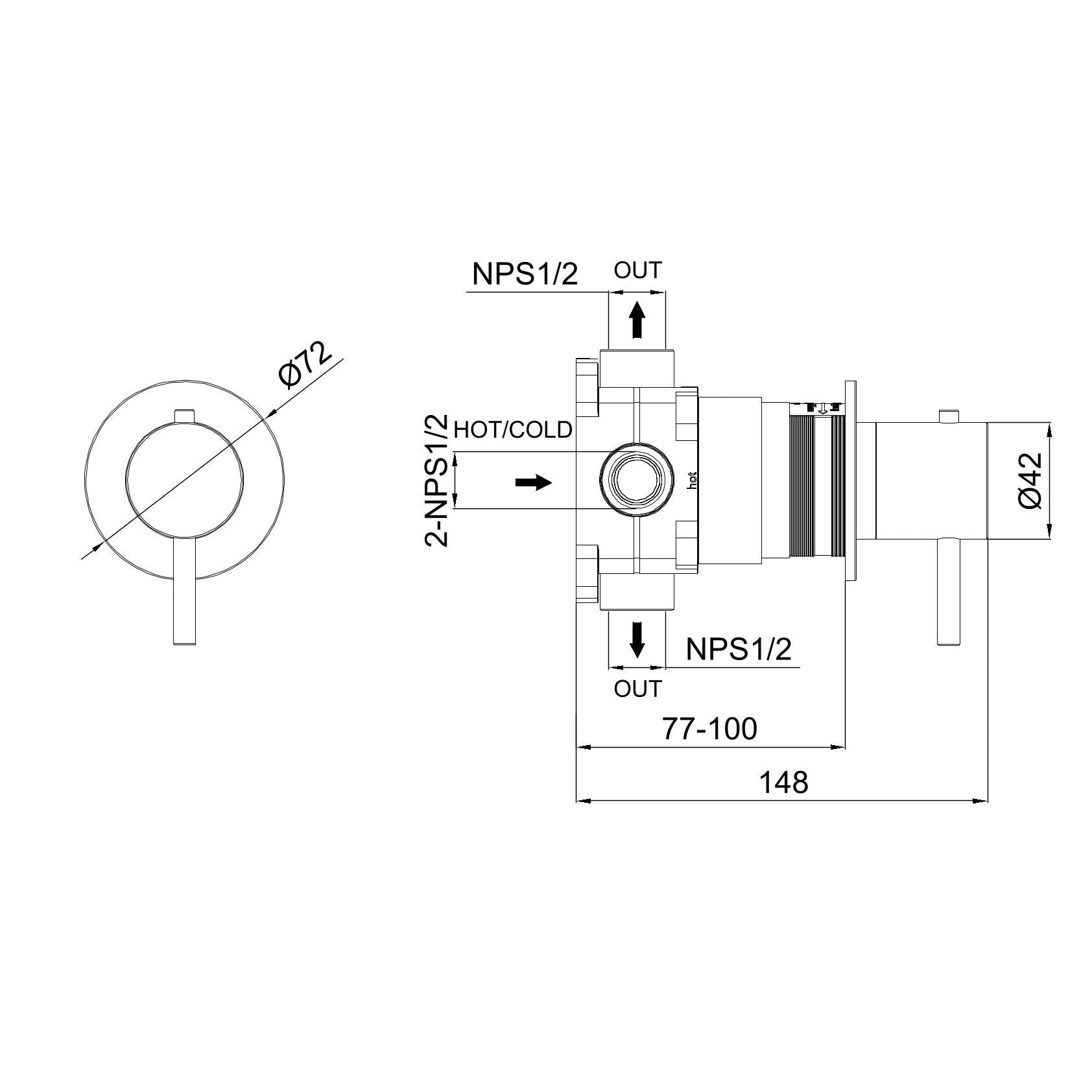 Miscelatore da muro Levante Inox 316L eleganza e resistenza per il tuo ambiente